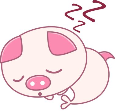 Maskot Uyuyan İfadesinin modern grafik ikon vektör çizimi