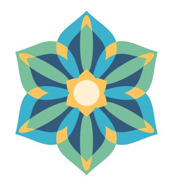 Çiçek mandala vektör çizimi 