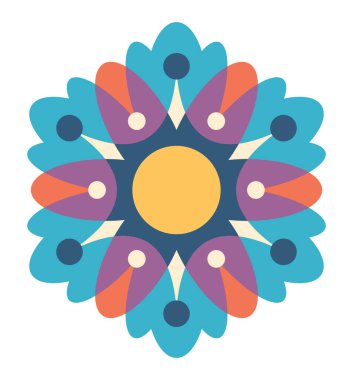 Çiçek mandala vektör çizimi 