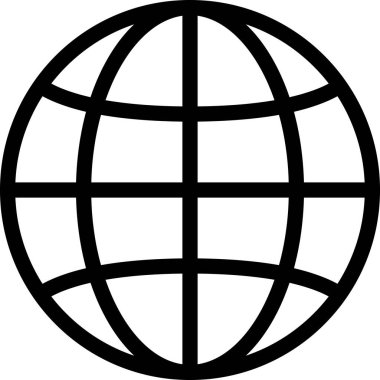 dünya, minimalist vektör illüstrasyonu