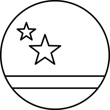 Curacao düz simgesi bayrağı, vektör illüstrasyonu 