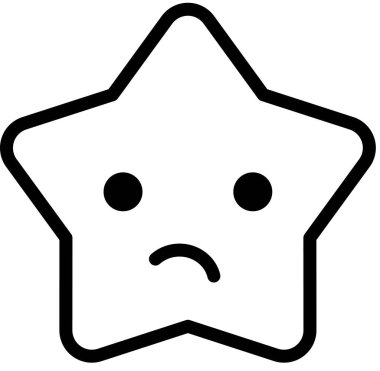 Düşünen duygu simgesi, minimalist vektör çizimi