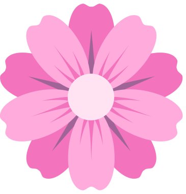Çiçek süslemesinin pembe mor vektör çizimi, çiçek çiçeği çiçeği çiçek sanatı