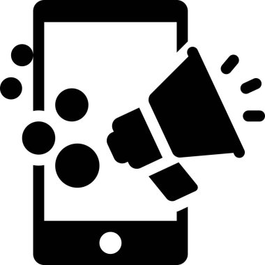 pazarlama simgesi, asgari vektör illüstrasyonu