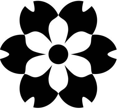 Çiçek yapraklarının basit illüstrasyonu 