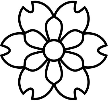 Çiçek yapraklarının basit illüstrasyonu 