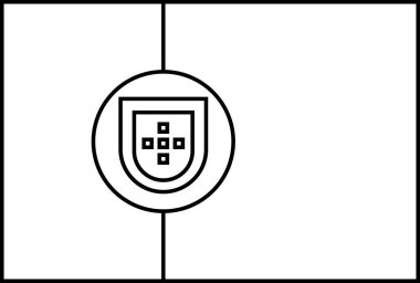 Portekiz vektör illüstrasyonunun bayrağı