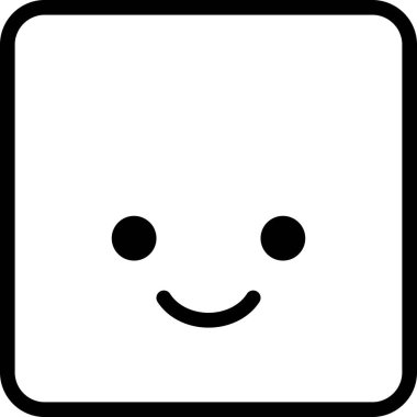 Gülümseme simgesi, minimalist vektör çizimi