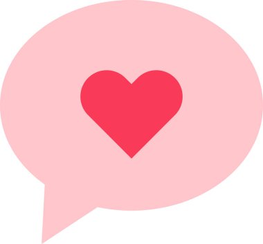 Sevgililer günü kalp simgesi, minimalist vektör illüstrasyonu