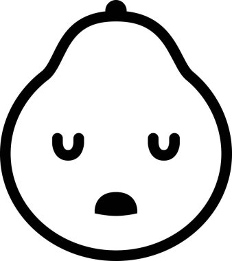 Greyfurt ifadesi yüz ifadesi ifade simge vektörü, donuk yüz avatarı