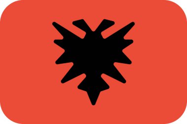 Arnavutluk vektör illüstrasyonunun bayrağı 