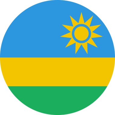 Ruanda vektör illüstrasyonunun bayrağı