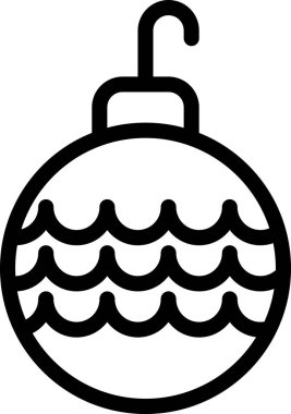 Basit Noel dekorasyonunun vektör simgesi