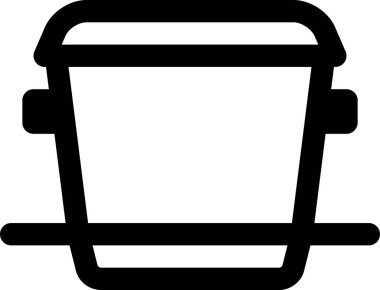 Beyaz arkaplanda izole edilmiş Vietnam kahvesi ikonu, vektör illüstrasyonu