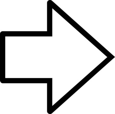 Beyaz arkaplanda izole edilmiş ok yönü, vektör illüstrasyonu