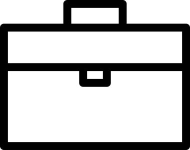 bavul düz simgesi, vektör illüstrasyonu