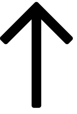 Beyaz arkaplanda izole edilmiş ok yönü, vektör illüstrasyonu