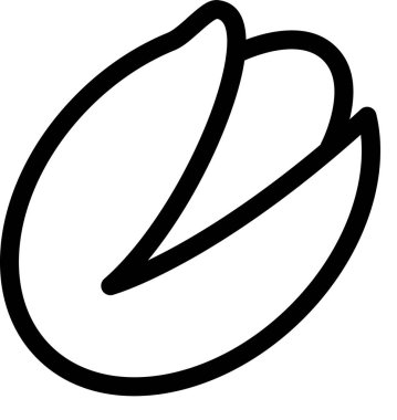 Fıstık ikonu, minimalist vektör illüstrasyonu