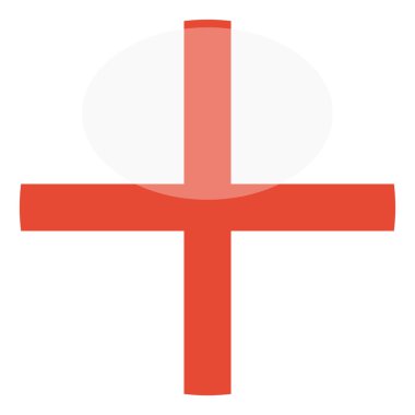 Beyaz arkaplanda izole edilmiş İngiltere bayrağı, vektör illüstrasyonu