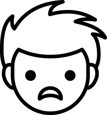 Erkek avatarın vektör illüstrasyonu 