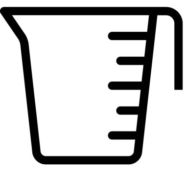 Beyaz arkaplanda izole edilmiş sürahi simgesi, vektör illüstrasyonu