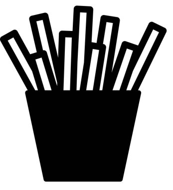 kızartmalar beyaz arkaplanda izole edildi, vektör illüstrasyonu