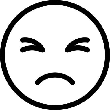 hüzünlü ifade yüz ifadesi vektör illüstrasyonu