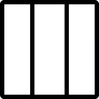 Beyaz arkaplanda izole edilmiş düzen simgesi, vektör illüstrasyonu