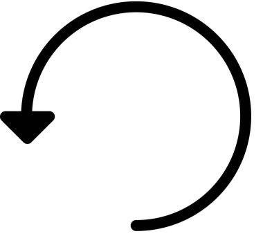 Beyaz arkaplanda izole edilmiş ok simgesi, vektör illüstrasyonu