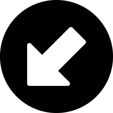 Beyaz arkaplanda izole edilmiş ok yönü, vektör illüstrasyonu