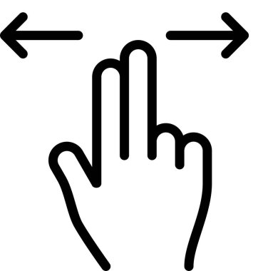 basit vektör illüstrasyonu, el ve parmak dokunuşu