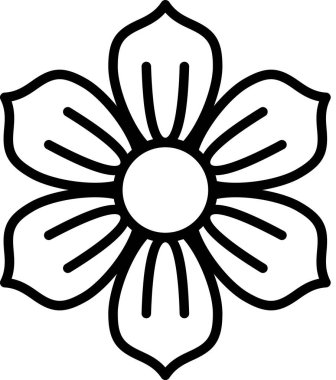 Papatya çiçeği süslemesinin vektör illüstrasyonu, çiçek çiçeği çiçeği sanatı