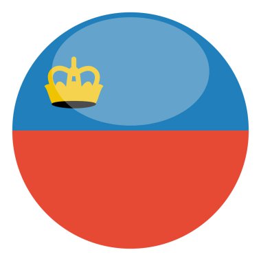 Beyaz arkaplanda izole edilmiş Lihtenştayn bayrağı, vektör illüstrasyonu