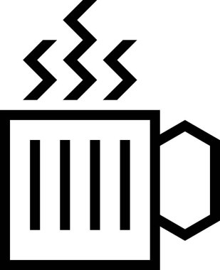 beyaz arkaplanda izole edilmiş kupa simgesi, vektör illüstrasyonu