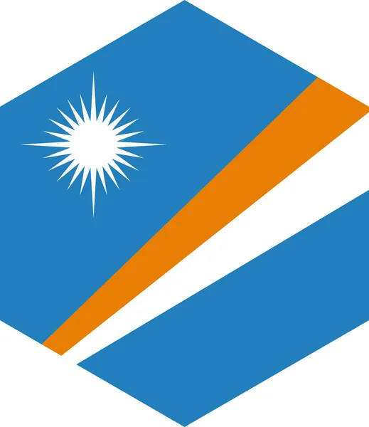 Bandeira Das Ilhas Marshall Isolada Sobre Fundo Branco Ilustração Vetorial —  Vetores de Stock