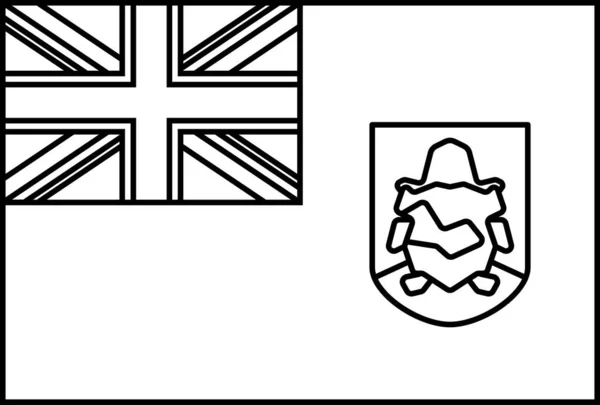 バミューダの旗ベクトル図 — ストックベクタ