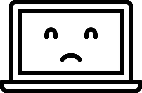 Smutná Tvář Avatar Emotikon Koncept Vektorové Ilustrace — Stockový vektor