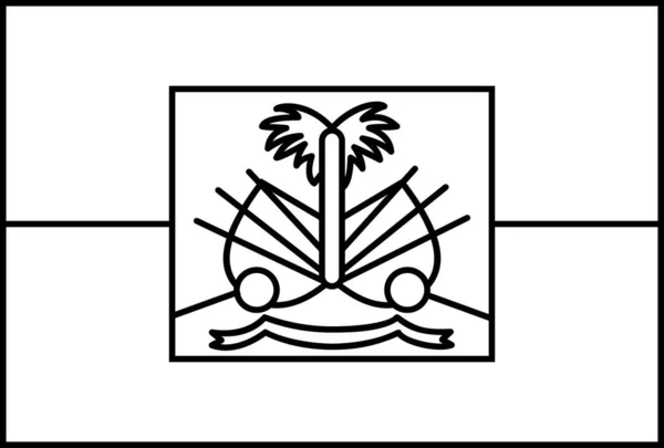 Vlag Van Haïti Platte Pictogram Vector Illustratie — Stockvector