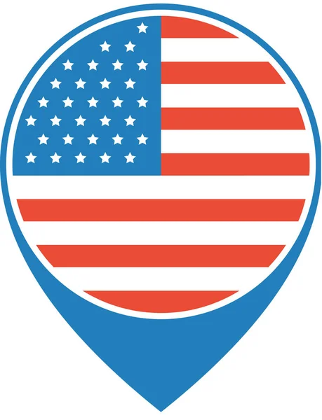Vlajka Vektorové Ilustrace Spojených Států Amerických — Stockový vektor