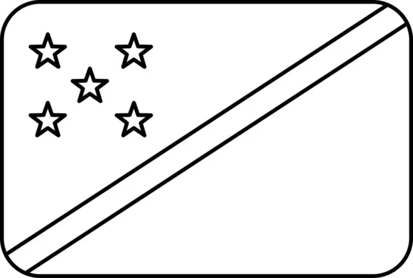 Flagge Der Salomonen Vektor Illustration — Stockvektor