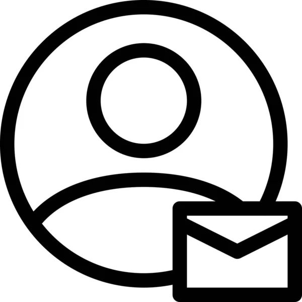 Mail Symbol Minimalistische Vektorillustration — Stockvektor