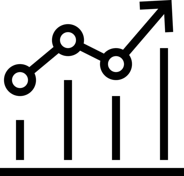 Icône Graphique Barres Illustration Vectorielle Minimaliste — Image vectorielle