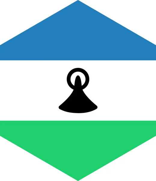 Vlajka Lesotho Světová Vlajka Koncepce Pozadí — Stockový vektor