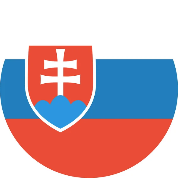 Slovakiens Flagga Vektor Illustration — Stock vektor