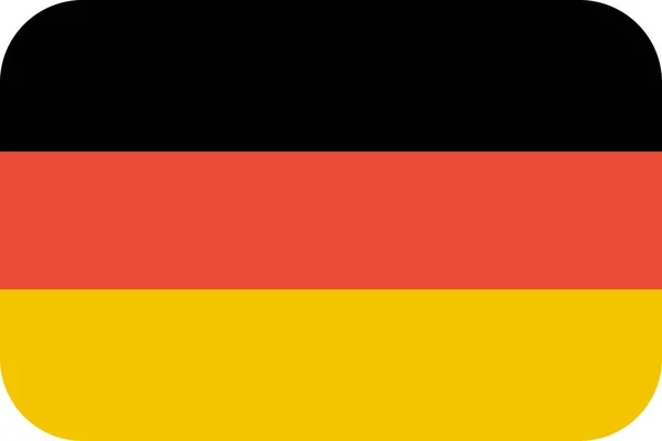 Flagga Tyskland Platt Ikon Vektor Illustration — Stock vektor
