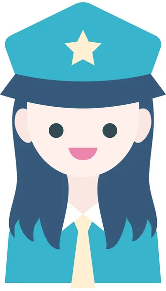 Fille Belle Illustration Vectorielle Minimalstique — Image vectorielle