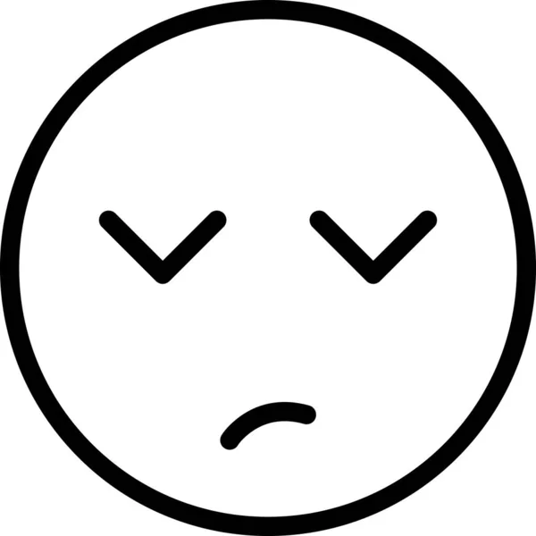 Ausdruck Gesicht Emoticon Vektor Illustration — Stockvektor