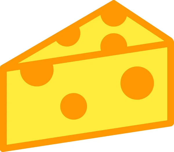 Queso Icono Web Vector Ilustración Fondo — Archivo Imágenes Vectoriales