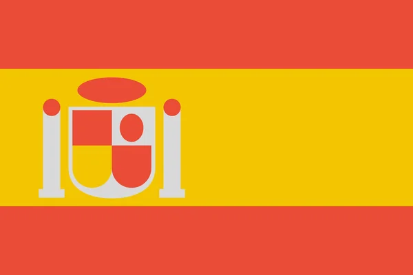 Flagga Spanien Vektor Illustration — Stock vektor