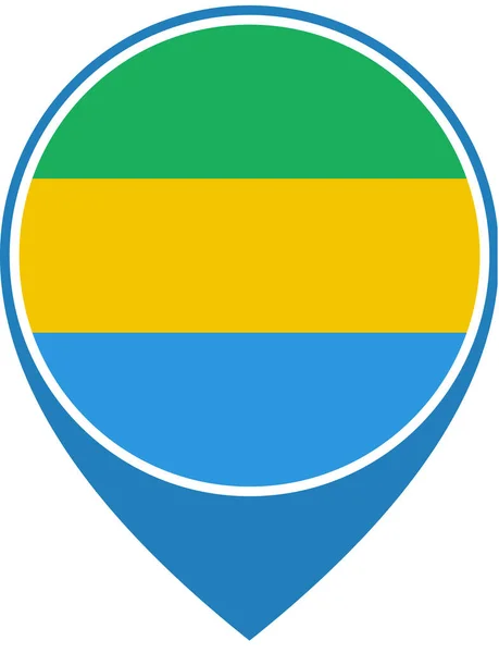 Drapeau Gabon Fond Concept Drapeau Mondial — Image vectorielle